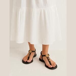 Venus Black Beaded Embellished Sandals Women’s 8.5